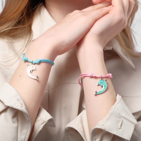 Delphins "Demetrines" Bracelets, pink-blue color-4