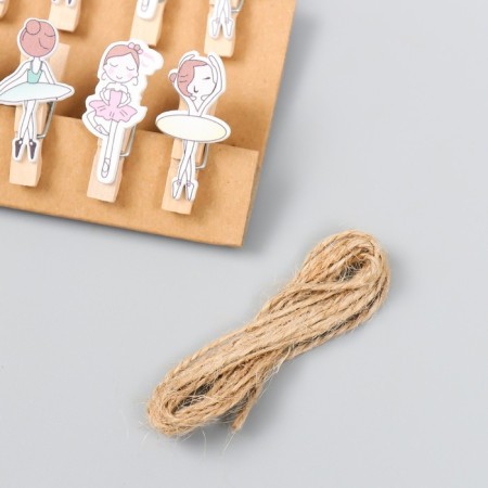 Decor for creativity wood "Procher. Ballerina" set of 10 pcs 3.8x1.7 cm-3