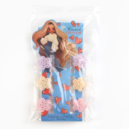 Hair crab “The most stylish” set, 6 shic, 2 x 1.5 cm.-5