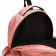 Young backpack from textiles on lightning, 5 pockets, pink color