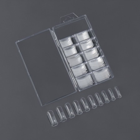 The upper forms for building in a container, 100 pcs, soft square, transparent color-1