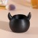 Concrete candle "devil" height 4.5 cm, d-3.5 cm black