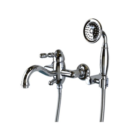 Bronze de Luxe Tiffany 1904cr bath mixer, with shower, pour 215 mm, chrome