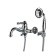 Bronze de Luxe Tiffany 1904cr bath mixer, with shower, pour 215 mm, chrome