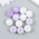 Plastic beads "from white to purple" glossy set 25 grams mix d = 1.6 cm