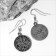 Earrings "Asgard" Symbols, color black silver