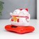 Plastic pendulum from the solar battery "Two cats manki-Neko with fan" 6.5x8.5x5.5 cm