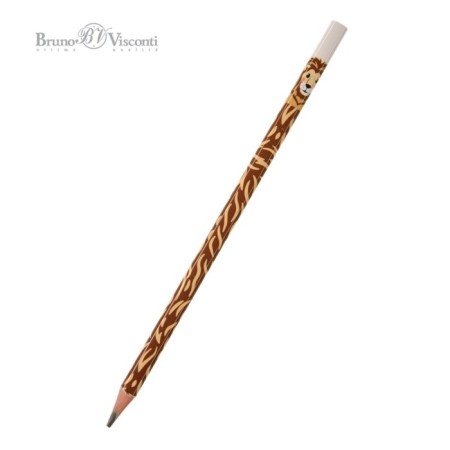 Chernographic pencil 3.0 mm Artgraphix Fun "Leo", HB, three -sided, plastic case
