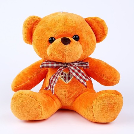 Soft toy "Bear", with a bow, 18 cm, beige color-2