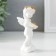 Polystone souvenir "A snow -white angel with gold roses in the sheet" 6x4x11 cm