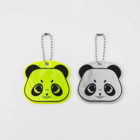 The reflective element "Mordi Panda", bilateral, 6 × 5.5 cm, color mix-4