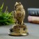 Figure "Filin on Books" Ogent gold 11x7x7cm