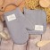 Set of kitchen. Ethel ECO, col. Gray: mittens 20x28 cm, take 19x19 cm, 70% HL, 30% linen, vati
