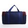 Road bag on lightning, 3 outer pockets, a long belt, blue/burgundy color