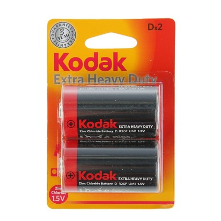 Salt battery Kodak Super Heavy Duty, D, R20-2BL, 1.5V, blister, 2 pcs.-3
