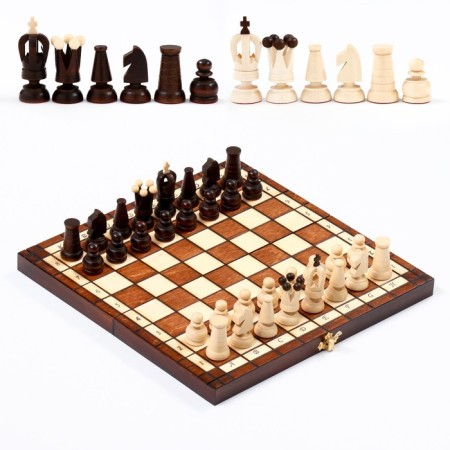 Chess Polish Wooden Big Madon "Royal", 31 x 31 cm, King H-6.5 cm-1