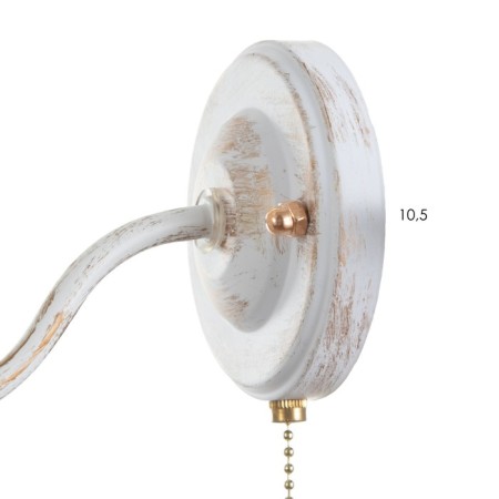 Bra Adele 1HE14 40W white with a golden patina 26x15x26 cm-4