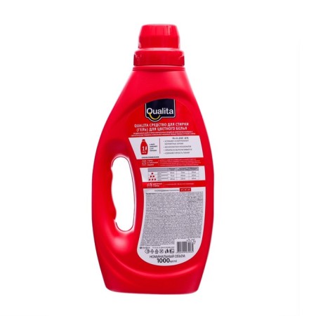 Liquid for washing Qualita, gel, for colored tissues, 1 liter-3