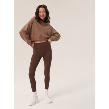 Легинсы женские в рубчик Mirey Leggings, размер 44-46, цвет тёмно-коричневый