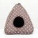 House "Vigva" for rodents, 17*17*17 cm, calico, fleece, gray