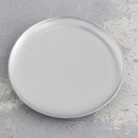 Summary "plate 76" metal per candle, 7.6x7.6 cm, chrome-2