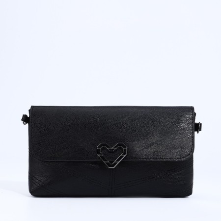 Bag-clate on magnet, long belt, black color