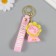 Trick rubber with carbine, a strap "Pig in a flower" Flower spins 3.5x4.2x5.5 cm