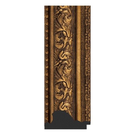 Mirror with engraving in the baguette frame, vignette aged bronze 109 mm, 70x93 cm-2