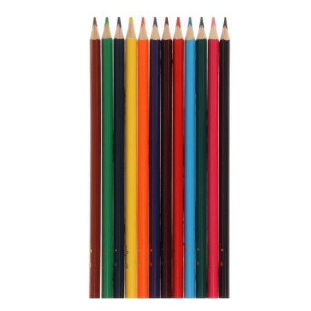 Pencils colored watercolor 12 colors, sharpened, in a cardboard box-1