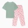 Female home set (T -shirt/pants) "Koala", green/pink color, size 60