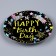 Paper plates "Happy birthday", set of 6 pcs., Black color