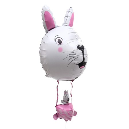 Foil ball 35 "The head of the rabbit. Airy ball"-1