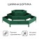 Glocked flowerbed, 3 tiers, d = 60–100–140 cm, h = 45 cm, green, Greengo