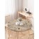The tablecloth "Coffee newspaper", round, oxford, elastic band, size 120x120 cm, diameter 75-100 cm