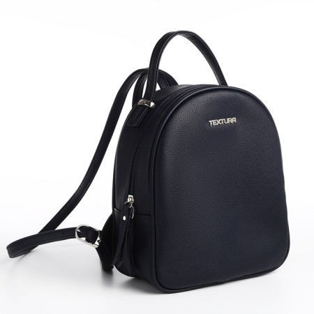 Women's backpack city, Textura, blue color