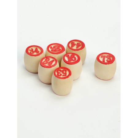 Russian lotto board game "Matryoshka", barrel 2.7 x 2.1 cm, 24 cards 21.4 x 7.9 cm-3