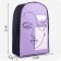 Backpack School Textile Face Line, 25x13x37 cm, lilac color