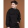 Sweatshirt for boys, height 116 cm, black color