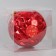 Ball plastic d-15 cm "vintage" faces, red