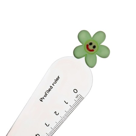 Ruler 12 cm "Flower", plastic, MICC-4