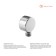 Connection for shower hose IDDIS 002SB00I62, 64 x 49 mm, chrome