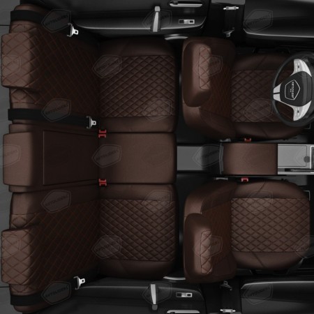 Auto-Cherkhly for Skoda Octavia A7 since 2013-2017, hatchback, sedan, station wagon, perforation, eco-leather, chocolate color-7