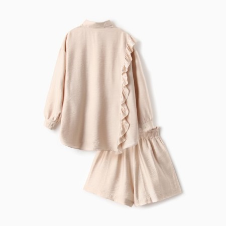 Women's costume (blouse, shorts) minku: casual collection beige color, pr 42-12