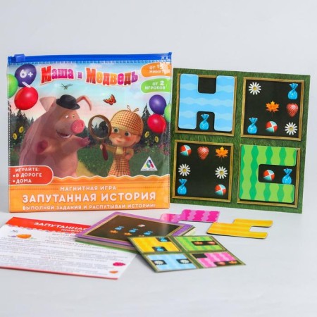 Magnetic game "Plucus History". Masha and the Bear