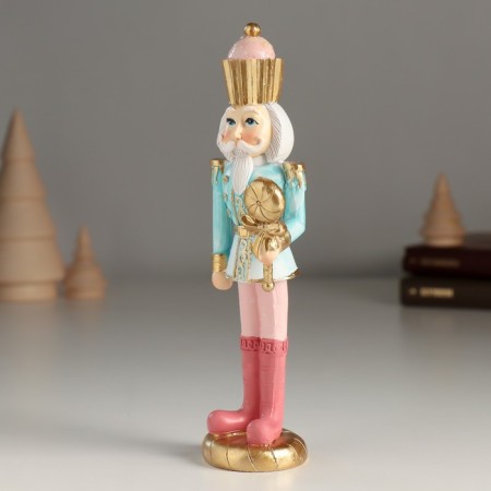 Polystone souvenir "Nutcracker in a blue uniform, with a candy" 5x4.5x16.5 cm-3