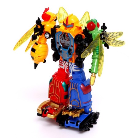A set of inertial robots “Team of insects”, transforms, gather in one robot-1