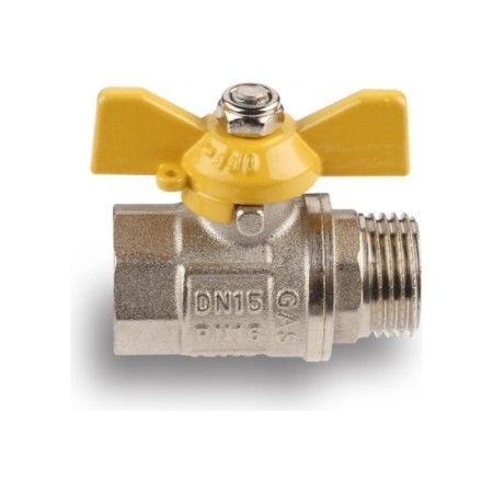 Ball the gas gas aqualink, PN 16, the inner/outer thread 3/4 ", butterfly, nickelir.-5