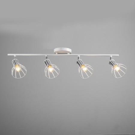 Lamp "Boston" 4x60W E14 white/chrome-1
