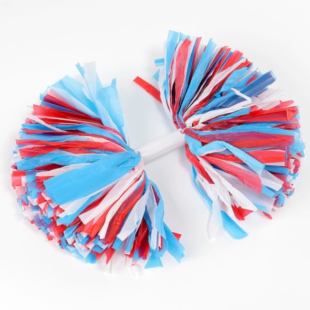 Pompom 1pc, white color+ blue+ red-3