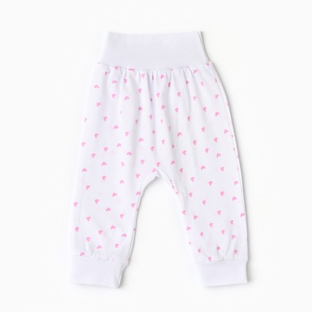 Children's sliders "Antoshka", white color/hearts, height 62